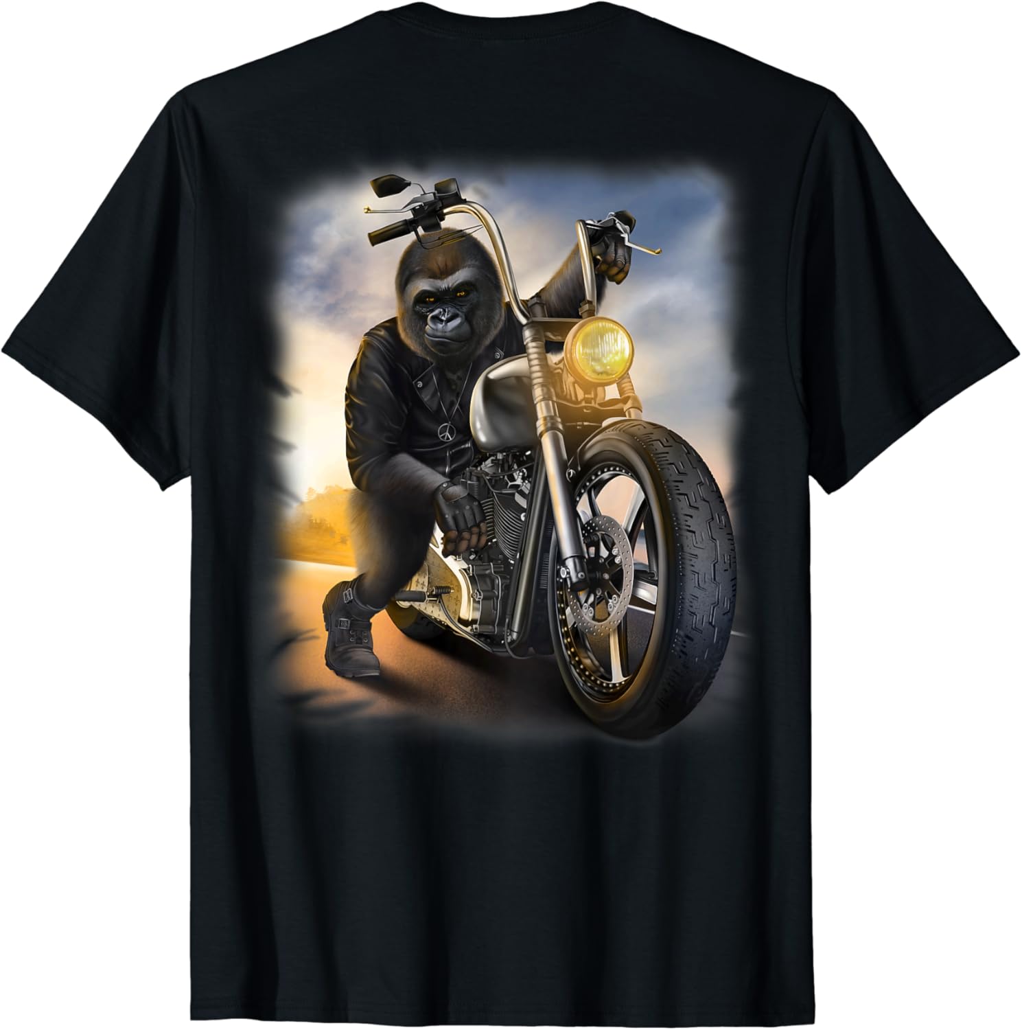 Amazoncom gorilla riding chopper motorcycle tshirt  clothing shoes Amazoncom gorilla riding chopper motorcycle tshirt  clothing shoes